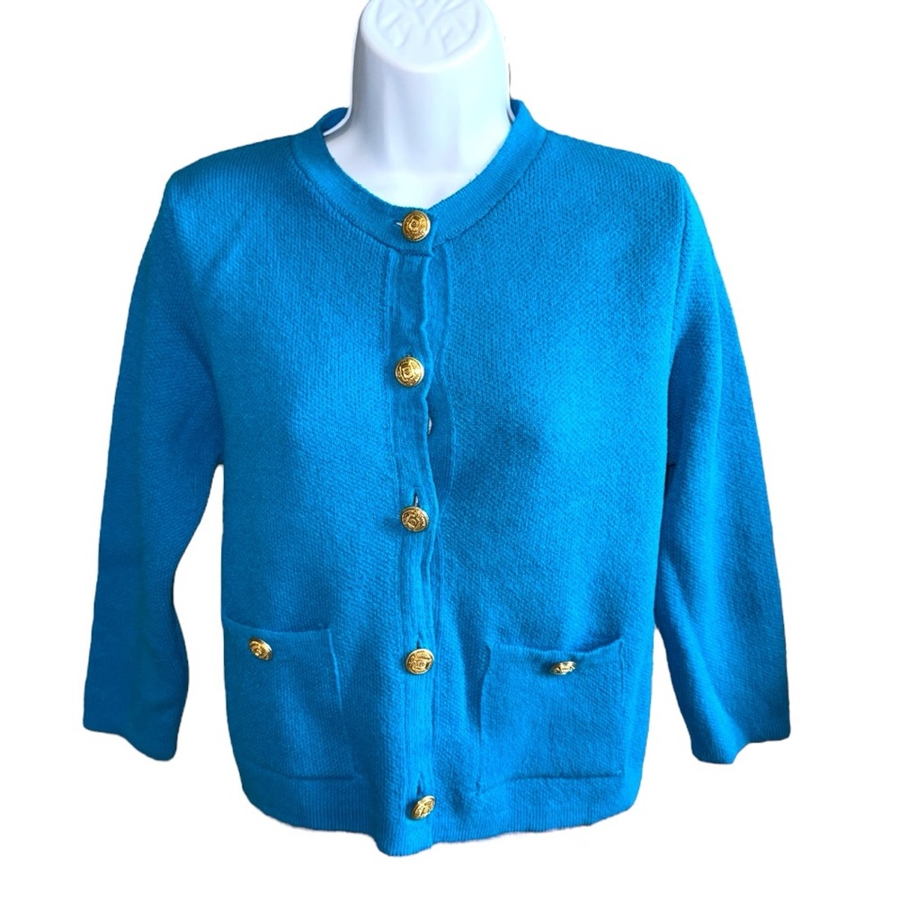 NEW Women’s Banana Republic Blue Plain Smooth Knit Cardigan - M